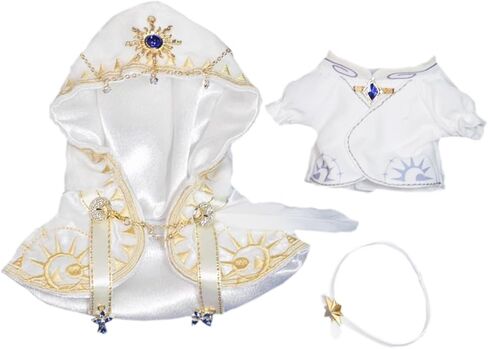 niannyyhouse 10cm 20cm Plush Doll Clothes Magic Cape Robe Belt Doll Dressup (Purple, 20cm) in Saudi Arabia