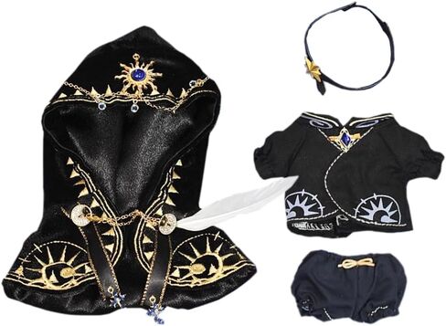 niannyyhouse 10cm 20cm Plush Doll Clothes Magic Cape Robe Belt Doll Dressup (Purple, 20cm) in Saudi Arabia