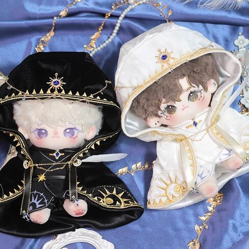niannyyhouse 10cm 20cm Plush Doll Clothes Magic Cape Robe Belt Doll Dressup (Purple, 20cm) in Saudi Arabia