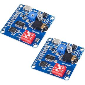 2PCS Voice Playback Module MP3 Player UART I/O Trigger Amplifier Class D 5W 8M Storage DY-SV8F Flash SD/TF Card