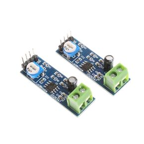LM386 Audio Amplifier Module 200 Times Gain Onboard 10K Adjustable Resistor Can Adjust The Volume of Amplification (Pack of 2)