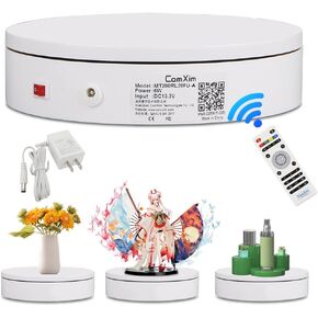 حامل عرض دوار متعدد الوظائف للتحكم عن بعد بالأشعة تحت الحمراء، يدور بزاوية، دوران 360 درجة، دوران مستمر، قرص دوار بمحرك لعرض المنتج والتصوير الفوتوغرافي in Kuwait
