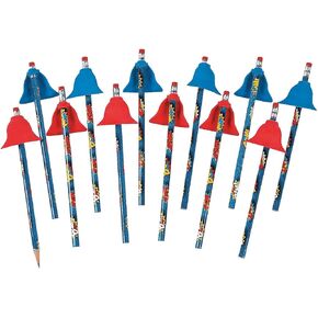 Fun Express Superhero Pencil with Cape - 12 Pieces