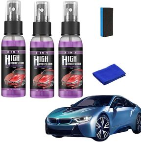 3PCS Car Coating Spray,3 in 1 High Protection Fast Car Ceramic Coating Spray, Car Scratch Repair Spray, Fast car Coating Spray, Easy to use and Clean(30mL) in Kuwait