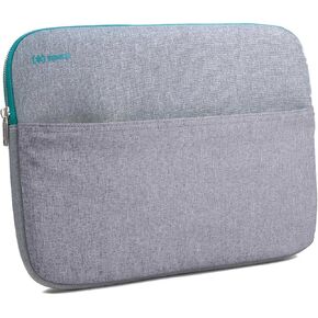 Speck Transfer Pro-Pocket Universal 15-16 Inch Laptop Sleeve with Front Pocket - Durable Protective Case for Laptops and Tablets - Compatible with MacBook Computers - Cloudy Grey/Rose Gold