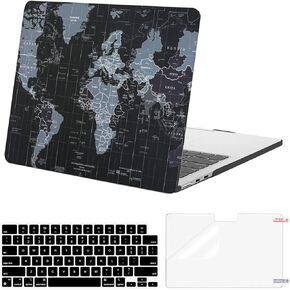 iLeadon for MacBook Air 13.6 inch Case 2022 Release A2681 M2 Chip with Liquid Retina Display & Touch ID, Plastic Hard Shell Case + Keyboard Cover + Screen Protector, Pink Marble in Kuwait