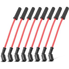A-Premium Ignition Spark Plug Wires Set of 8 Compatible with Chevrolet Camaro 1998-2002, Corvette 1997-2004 & Pontiac Firebird 1998-2002, 5.7L, Replace# 19351568