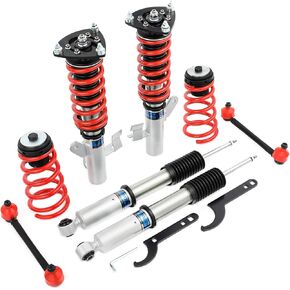 Adjustable Height Coilover Suspension Strut Lowering Kit, Mono-Tube Compatible with Mazda 3 2nd Gen BL 2008-2013, with Mazdaspeed 3 2nd Gen BL 2010-2013 Shock