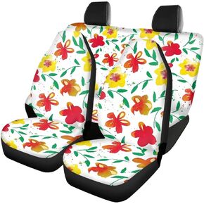 Automotive Seat Covers Durable Lightweight Full Coverage Fitted Universal Car Seat Cover Full Set Strawberry Black Novelty Car Accessories for Women Breathable Non Slip Car Seat Protector