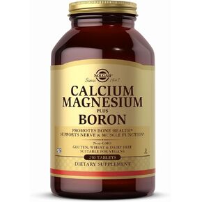 Solgar Calcium Magnesium Plus Boron - 250 Tablets - Non-GMO, Vegan, Gluten Free, Dairy Free, Kosher - 83 Servings