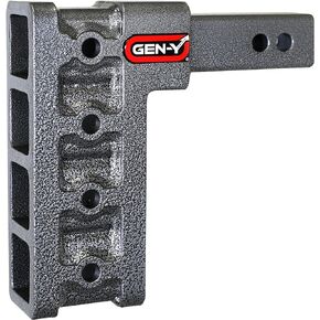 GEN-Y GH-304 MEGA-Duty Adjustable 7.5" Drop Hitch Only for 2" Receiver - 10,000 LB Towing Capacity - 1,500 LB Tongue Weight