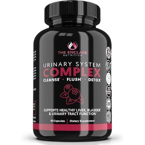 THE ENCLARE NUTRITION D Mannose Capsules | 1000mg with Cranberry Pills for Women & Men, Hibiscus & Dandelion. Fast-Acting Urinary Tract Health, Bladder Control, Liver Support, Kidney Cleanse & Detox