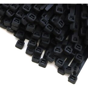 1000-Pack Heavy Duty 14.5 Inches (50lbs) Zip Cable Tie Down Strap Wire UV Black Nylon Wrap