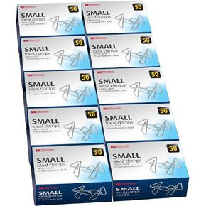 Officemate Butterfly Clips, Ideal Paper Clamp, 2 Small, 500 Clips (10 Boxes of 50 Each) (99957) - Silver