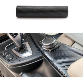 ملصق لاصق من الفينيل من ألياف الكربون باللون الأسود غير اللامع من SINGARO للجسم والداخلي (1FT X 5FT) in Kuwait