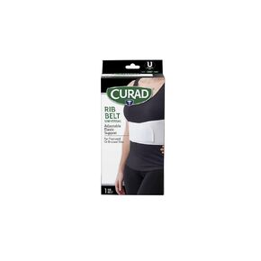 Curad Universal Rib Belt, Supports Bruised or Broken Ribs, Elastic Material for Comfort, Contoured, Unisex, Fits 28" - 50", 1 Belt