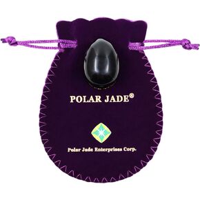 Polar Jade Drilled Obsidian Egg, Entry Level Affordable, Medium Size (43x30mm)