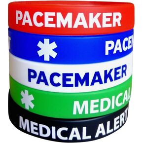 أساور سيليكون من PACEMAKER مقاس البالغين (5 عبوات) مقاس 7.8 بوصة للنساء والرجال in Kuwait