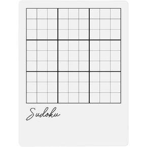 Dry Erase Sudoku Board Blank 9 x 9 Grid, 9 x 12 Inch Reusable Whiteboard for Practice