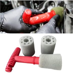 Car Wheel Detailing Brush, Removable Insert Lug Wash Nut Sponge Cleaner Tool for Wheels, Embedded Steel Ring Screw Cleaning Brush with Handle, Car Exterior Accessories Cleaning Tool Set