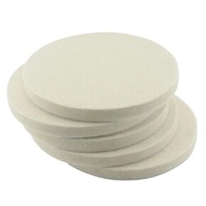 𝐉𝐔𝐍𝐋𝐈𝐗𝐍 5 Pcs 5'' Wool Polishing Pads, Wool Felt Buffing Wheels Flocking Hook & Loop Back for Random Orbital Sander