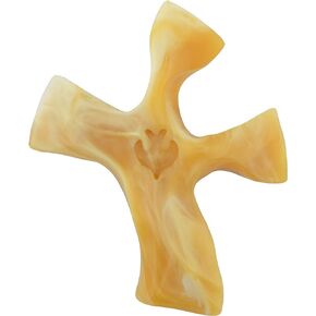 VILLAGE GIFT IMPORTERS Clinging Cross Off White - Contours To the Human Hand - Made In USA
