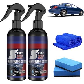 Multi-Functional Coating Renewal Agent, Ceramic Coating for Cars, Car Coating Agent Spray, 3 in 1 Ceramic Car Coating Spray, 3 in 1 High Protection Quick Car Coating Spray, Waterless Wash (1 Set)