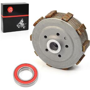 MOTO1988 Clutch Center Inner Hub & Pressure Plate & Clutch Friction Plates Kit For HONDA 400EX 400X TRX400EX TRX 400X TRX400X 2005-2014 22350-HN1-000 22121-HN1-A40