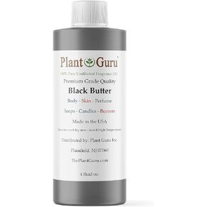 Black Butter Fragrance Oil 4 fl. oz. Scented Oil for DIY Soap Making, Candles, Bath Bombs, Body Butters. Used in Aromatherapy Diffusers, Burners and Warmers. Great Addition to Lotions and Creams.
