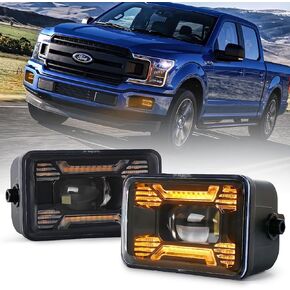 F150 Fog Lights, Brighter LED Fog Lights with Amber Beam for F-150 2015-2019, Super Duty 2017-2018, 12 Months Warranty