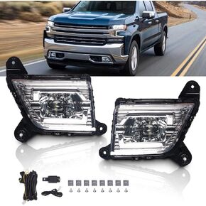 مجموعة مصابيح الضباب LED من BoardRoad مصابيح مصد القيادة مع أسلاك التبديل لـ 2019 2020 2021 Chevy Silverado 1500 2500HD 3500HD in Kuwait