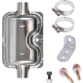 24mm/0.94 inch Exhaust Pipe Muffler Silencer Air Diesel Parking Heater Stainless Steel Diesel Heater Muffler Set for Webasto Eberspacher Air Diesel Heater
