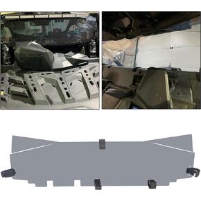 KUAFU Tinted Rear Windshield Compatible with 2017+ Can Am Maverick X3 Dark Tint Smoke Windscreen Rear Window Panel Polycarbonate