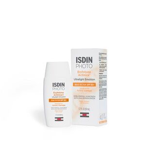 ISDIN Eryfotona Actinica Zinc Oxide and 100% Mineral Sunscreen Broad Spectrum SPF 50+, No White Cast, Suitable for Sensitive Skin