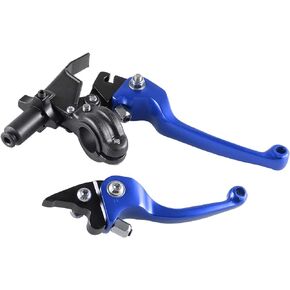 JRL Motorcycle Brake Clutch Lever 7/8" 22mm Folding Levers Aluminum Alloy Universal for CRF50 KLX SSR TTR 110 125 150 200 250cc Dirt Pit Bike ATV Mini Bike Blue