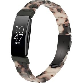 Compatible with Fitbit Inspire 2 / Inspire HR/Inspire Band for Women Girls, Resin Watch Band Replacement Strap Adjustable Wristband for Fitbit Inspire 2 (Fluorescent white)