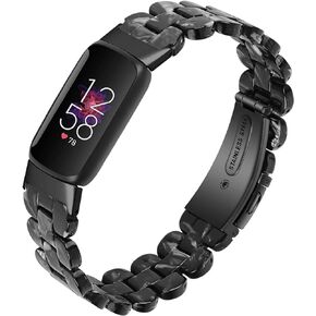 NINKI Compatible with Fitbit Luxe Band Resin Lightweight Smooth Replacement Luxe Band for Women Luxe Fitbit Bands Bracelet Strap Wrist Band for Fitbit Luxe for Men(Leopard)