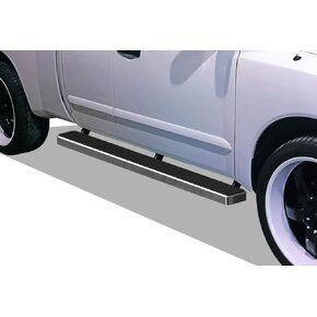 APS Running Boards (Nerf Bars Side Steps Step Bars) Compatible with Nissan Frontier 2005-2024 King Cab & Suzuki Equator 2005-2012 Extra Cab (Stainless Steel Black Powder Coated 5 inches)
