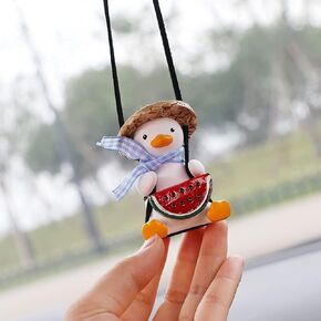 Super Cute Swing Duck car Decoration Accessories, car Rearview Mirror Pendant Rearview Mirror Decoration Ladies and Men car Decoration Accessories Rearview Mirror Decoration (Cola)
