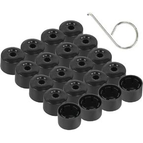 أغطية مسامير غطاء صامولة العجلة متوافقة مع VW Jetta Passat Golf Beetle 1K0 601 173 مع أداة إزالة سوداء (16 غطاء عادي + 4 أغطية من نوع القفل) in Kuwait