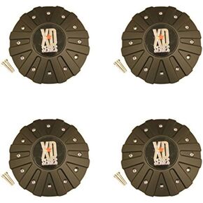 4 x KMC XD Series 778 Monster Matte Flat Black Wheel Rim Center Cap 846L215