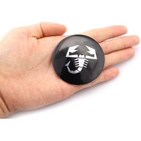 New 4pcs 56mm Scorpion Auto Wheel Hub Centre Caps Cover Car Emblem Decal Badge Sticker Decorative Accessories (Black)