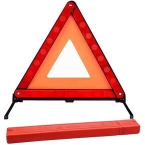 Reflective Triple Triangle Car Warning Sign Roadside Hazard Sign Emergency Breakdown Board, Safety Triangle Warning Kit, Foldable Car Roadside Emergency Kit