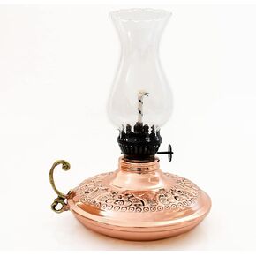 Copper Oil Lamp, Wick Lamp, Copper Kerosene Lantern, Handmade Kerosene Lamp, Copper Gas Lamp, Housewarming Gift. (Red Copper)