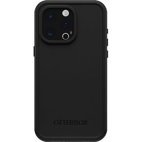 OtterBox iPhone 15 Pro MAX (Only) FRĒ Series Waterproof Case with MagSafe (Designed by LifeProof) - BLACK, Waterproof, 60% Recycled Plastic, Sleek and Stylish