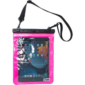 Chums Splash Bag Tablet - Water Resistant Tablet & Ipad Holder - Large Electronics Storage Dry Bag W/Lock Closure & Touchscreen Capability - Rainbow Tie Dye