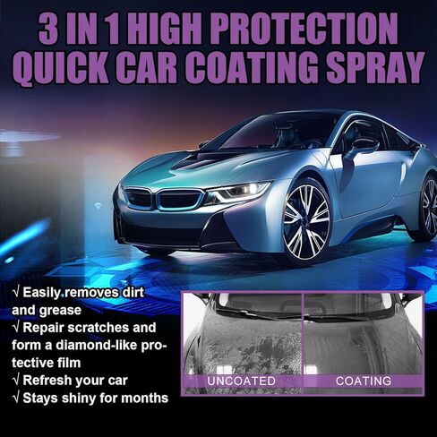 3PCS Car Coating Spray,3 in 1 High Protection Fast Car Ceramic Coating Spray, Car Scratch Repair Spray, Fast car Coating Spray, Easy to use and Clean(30mL) in Kuwait