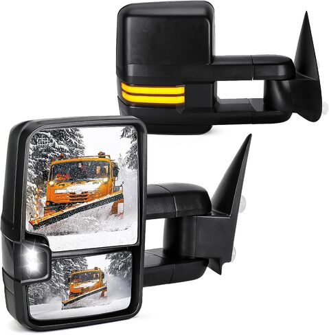 Towing Mirrors Fit for 1988-1998 Chevy GMC C1500 K1500 C2500 K2500 C3500 K3500 1992-2000 C1500 C2500 K1500 K2500 Suburban Tahoe Yukon w/Turn Signal Running Light Clearance Light Set of 2 in Saudi Arabia