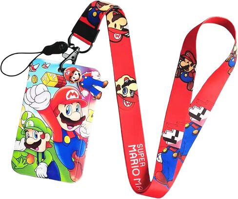 Cartoon Cute Anime Lanyard Keychain, Anime ID Badges Lanyard, Key Lanyard for ID Card Holder, Cell Phone Case in Saudi Arabia