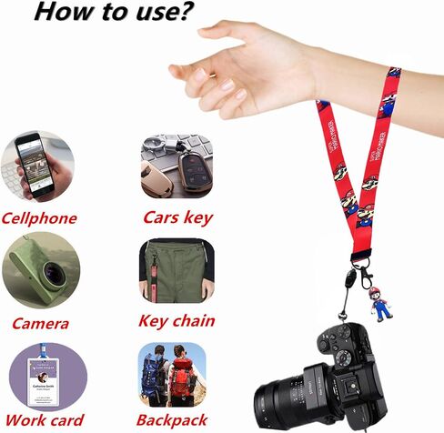Cartoon Cute Anime Lanyard Keychain, Anime ID Badges Lanyard, Key Lanyard for ID Card Holder, Cell Phone Case in Saudi Arabia